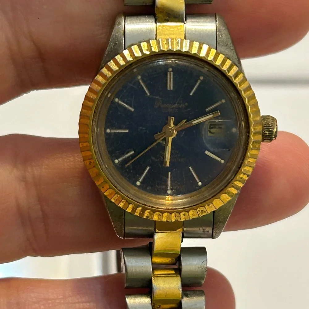 Gruen Precision Gold and Silver Watch
